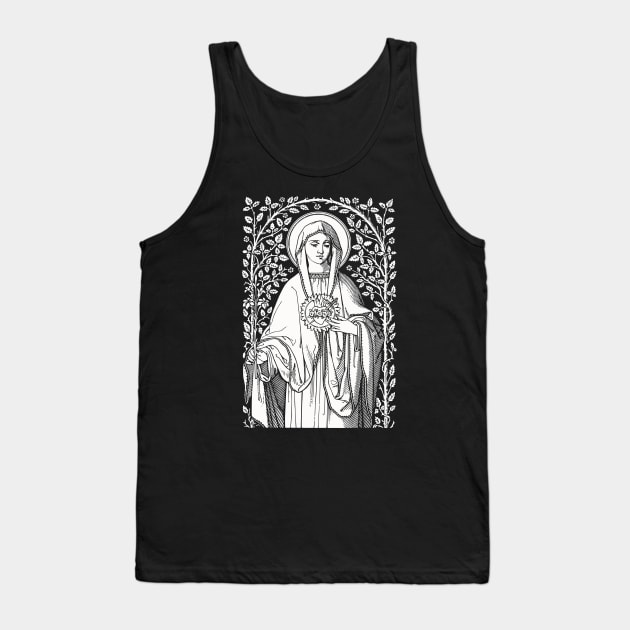 Vintage Virgin Mary Catholic Tank Top by Beltschazar